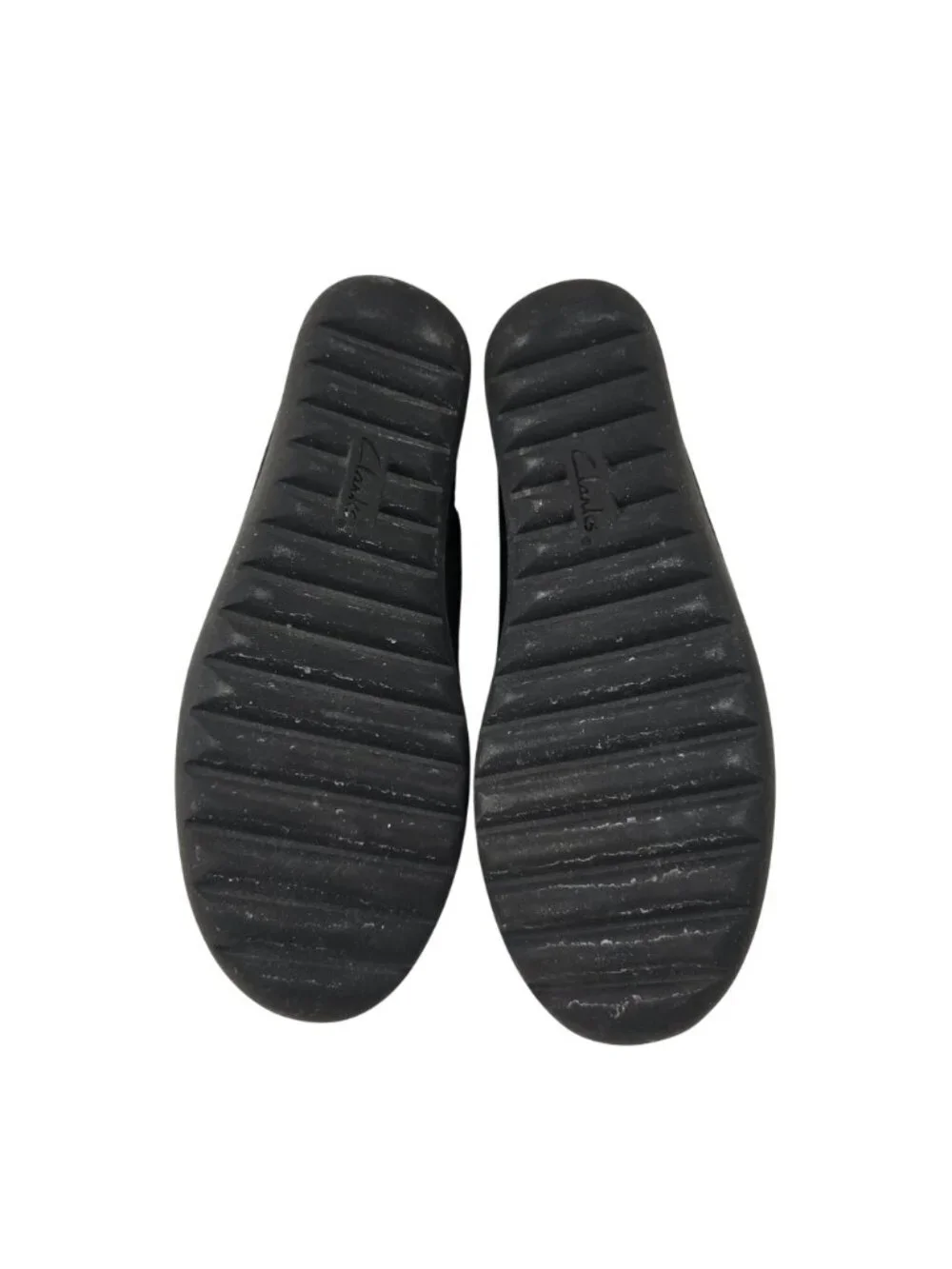 Clarks Loafers Womens Size 9.5 Black Leather Perforated Soft Cushion Shoes Suede - Picture 9 of 9